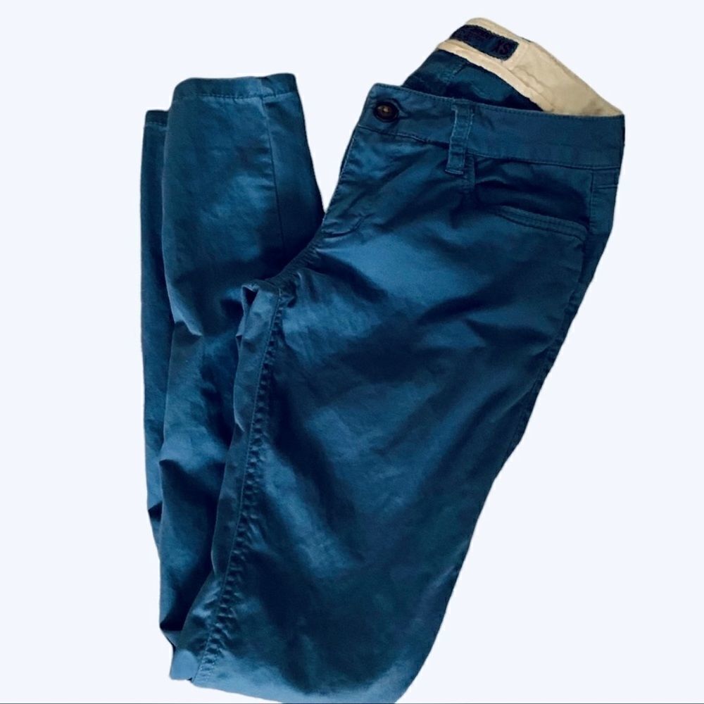 SUPERDRY Company Commdity Edition Blue Mid-Rise Skinny Jeans Size XS
